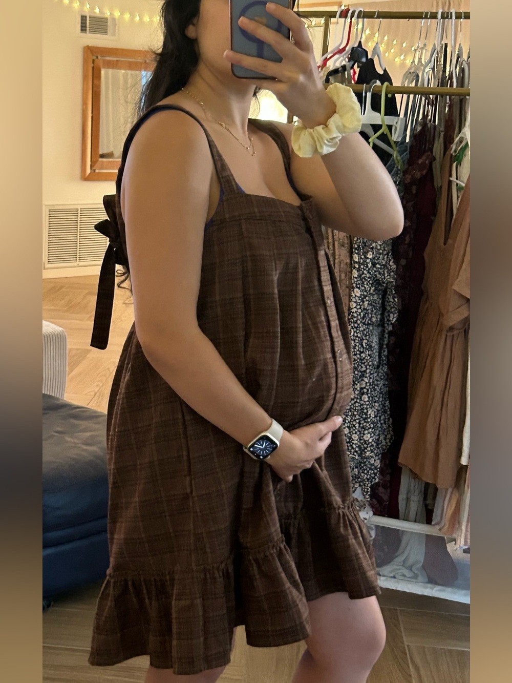 STORIA brown plaid dress